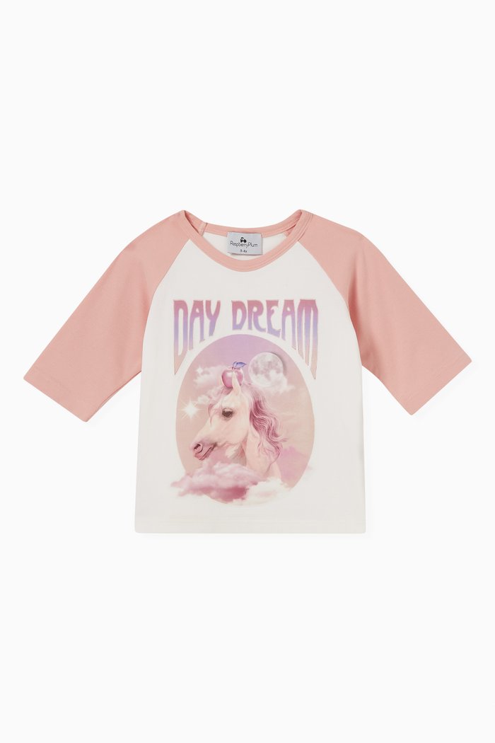 

Iris Unicorn T-shirt in Stretch Cotton Jersey, Multicolour
