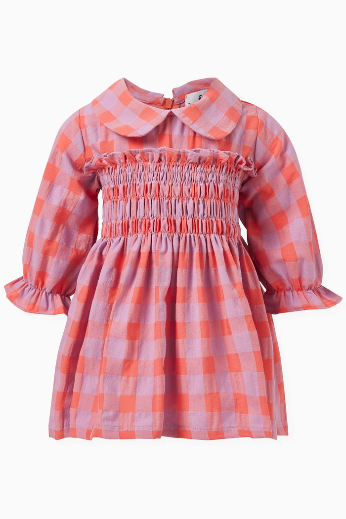 

Maggie Checked Dress in Cotton Poplin, Multicolour