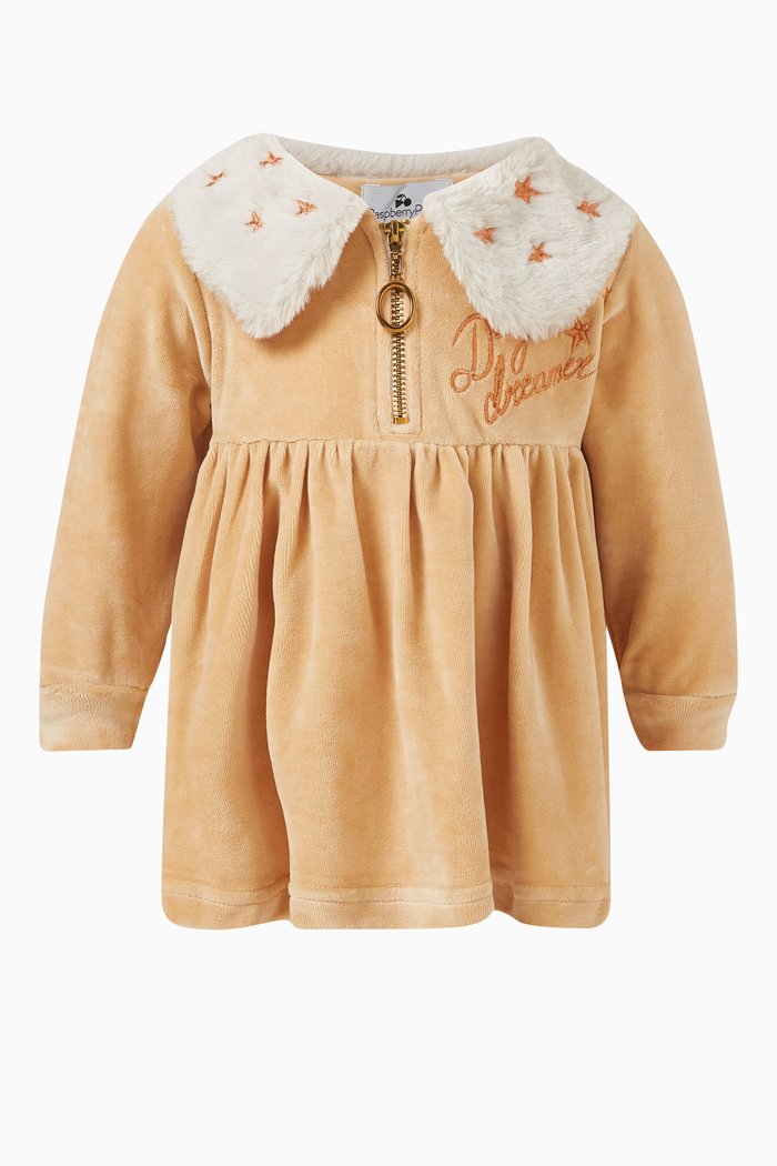 

Pandora Dress in Velour, Neutral