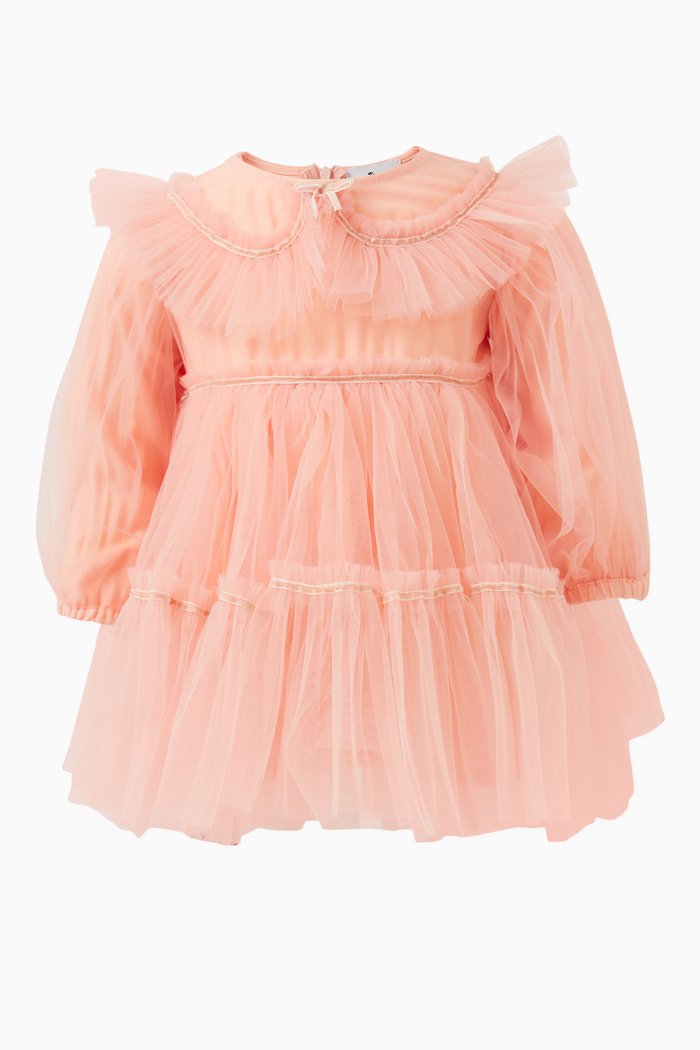 Dorothea Tulle Dress in Polyester, Neutral