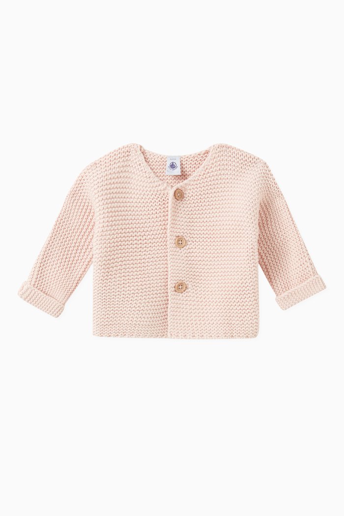

Knitted Cardigan in Cotton, Pink