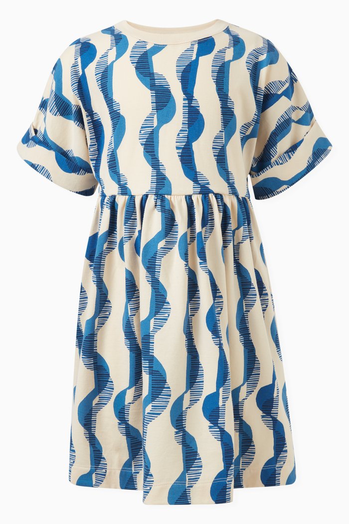 

Graphic-print Dress in Cotton, Multicolour