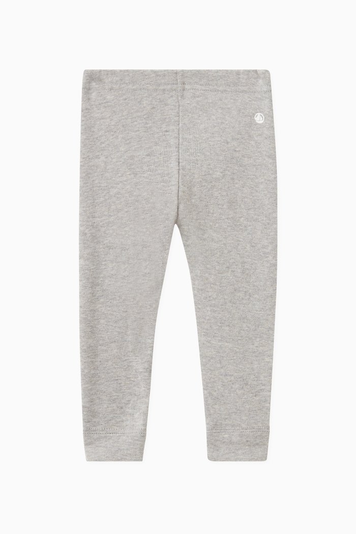 

Logo-motif Leggings in Cotton, Grey