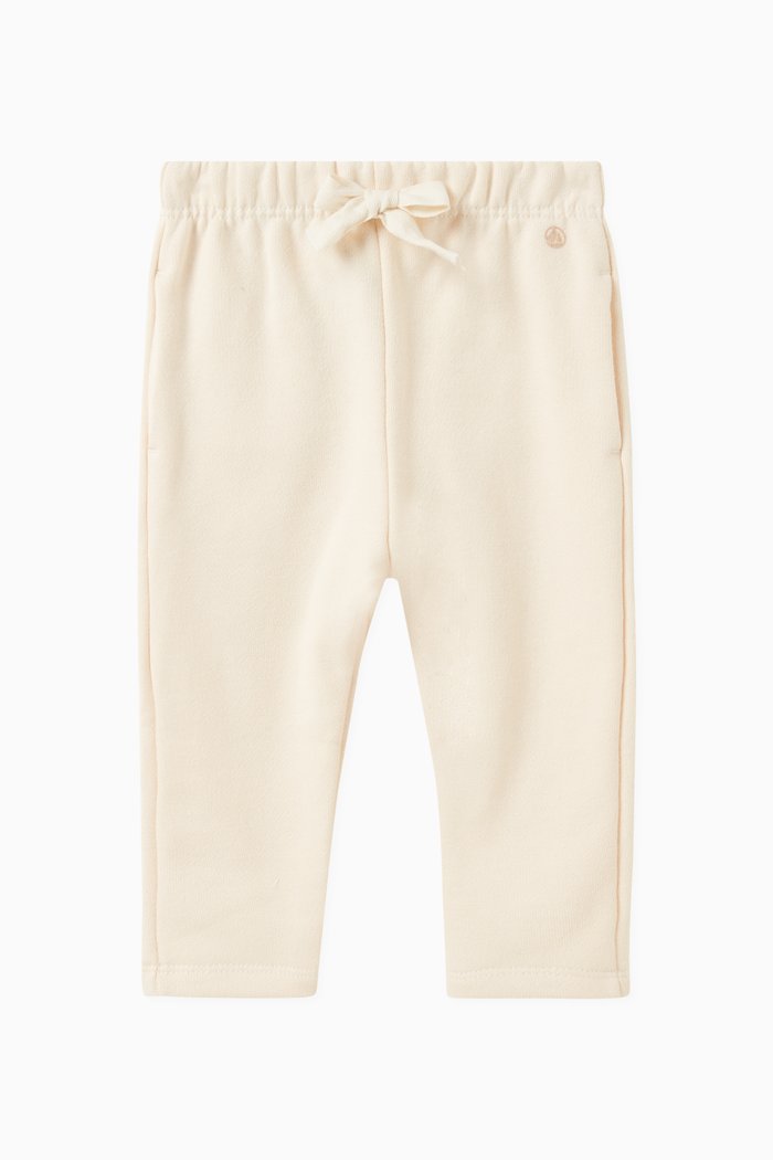 Plain Sweatpants in Cotton, Neutral