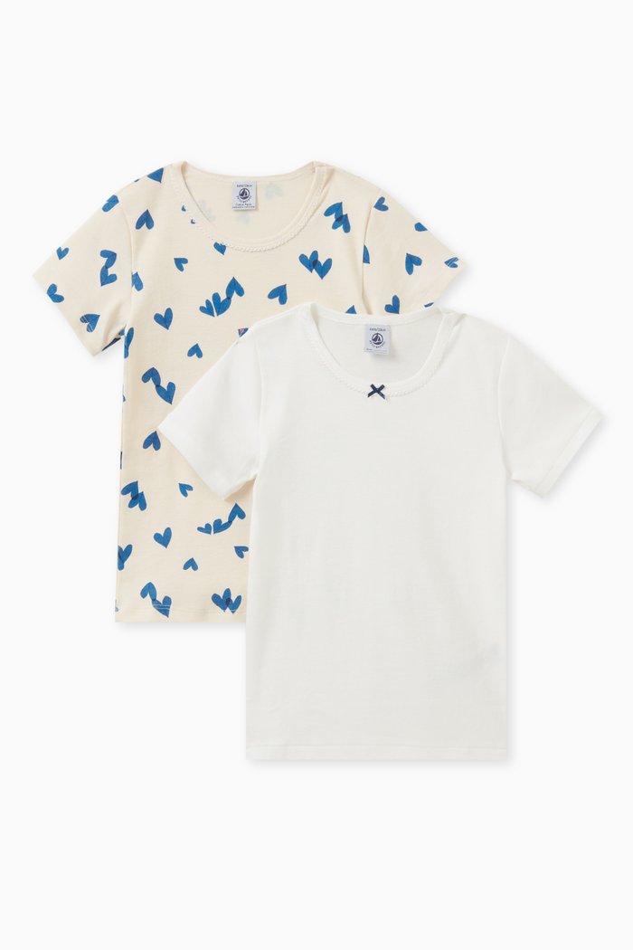 

Assorted T-shirt in Cotton, Set of 2, Multicolour