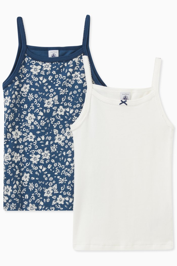 

Assorted Vests in Cotton, Set of 2, Multicolour