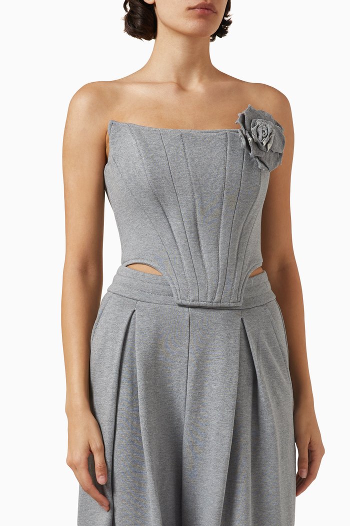 

Bustier Top in Cotton-jersey, Grey