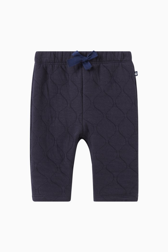 

Geometric-motif Sweatpants in Cotton, Blue