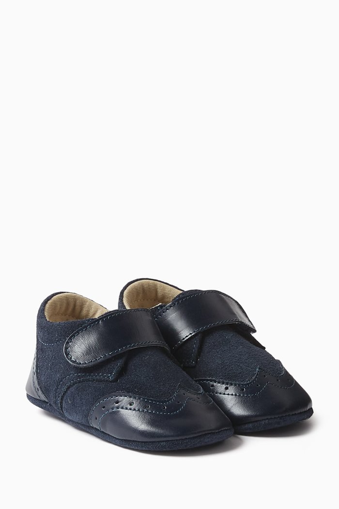 

Single-strap Boots in Gaucho & Suede Leather, Blue