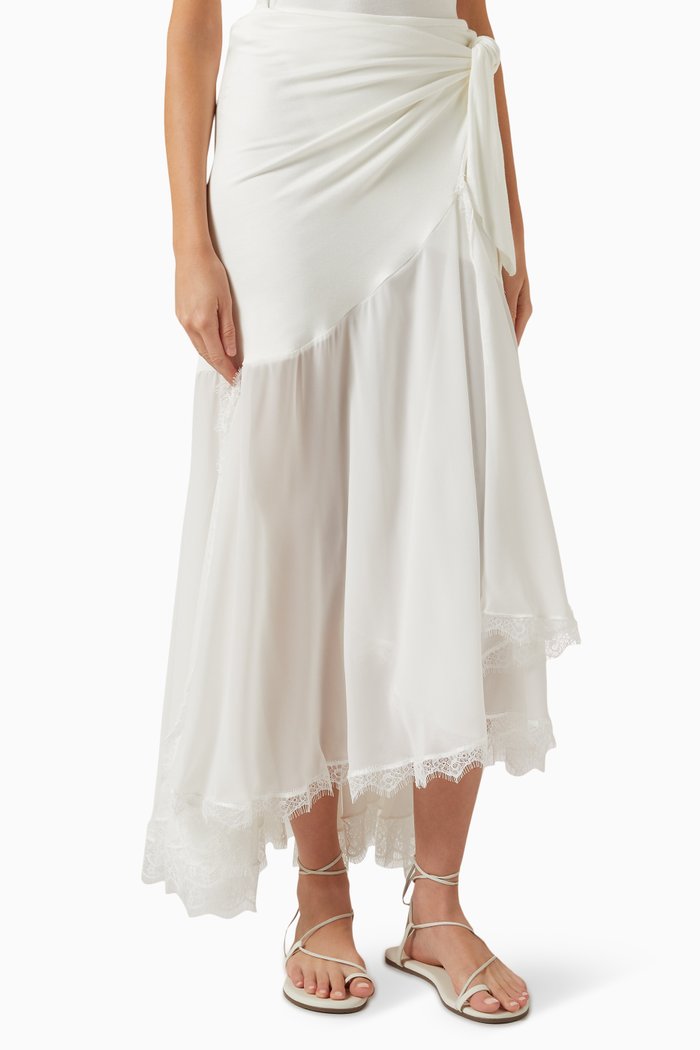

Wrap Skirt in Modal-jersey, Neutral