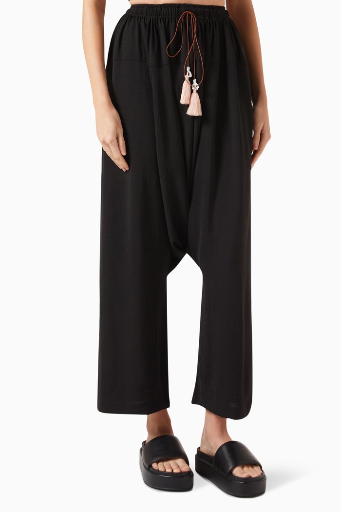 

Tassel Pants in Modal, Black