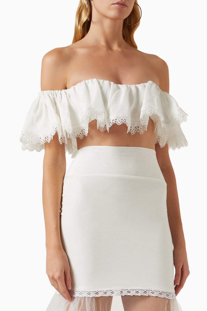 

Off-shoulder Top in Linen, Neutral