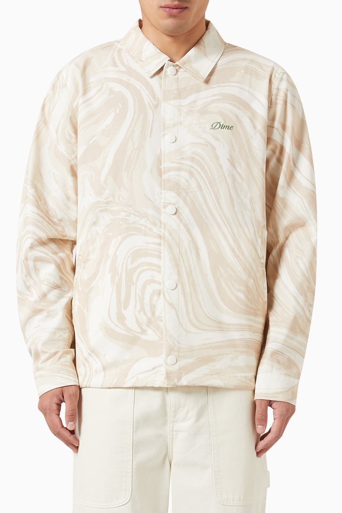 

Marble Coach Jacket in Cotton Twill, Neutral