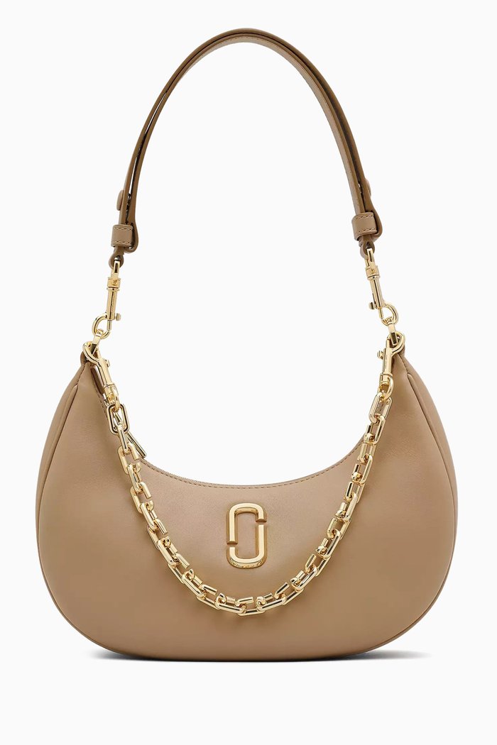 

The Curve Shoulder Bag in Leather, Brown