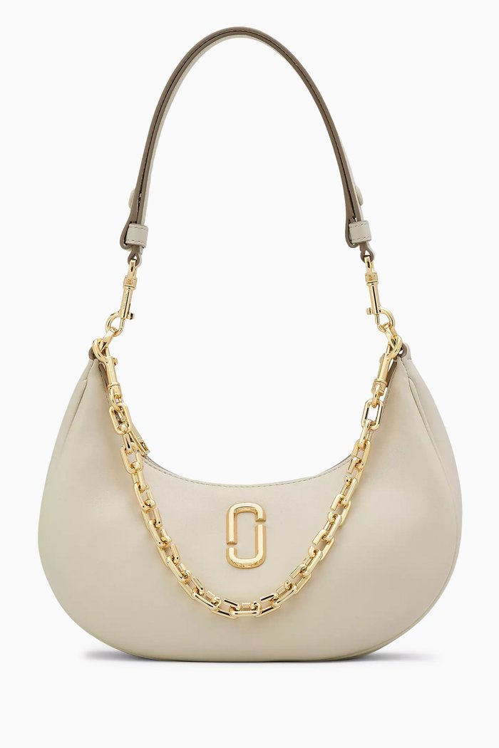 

The Curve Shoulder Bag in Leather, White