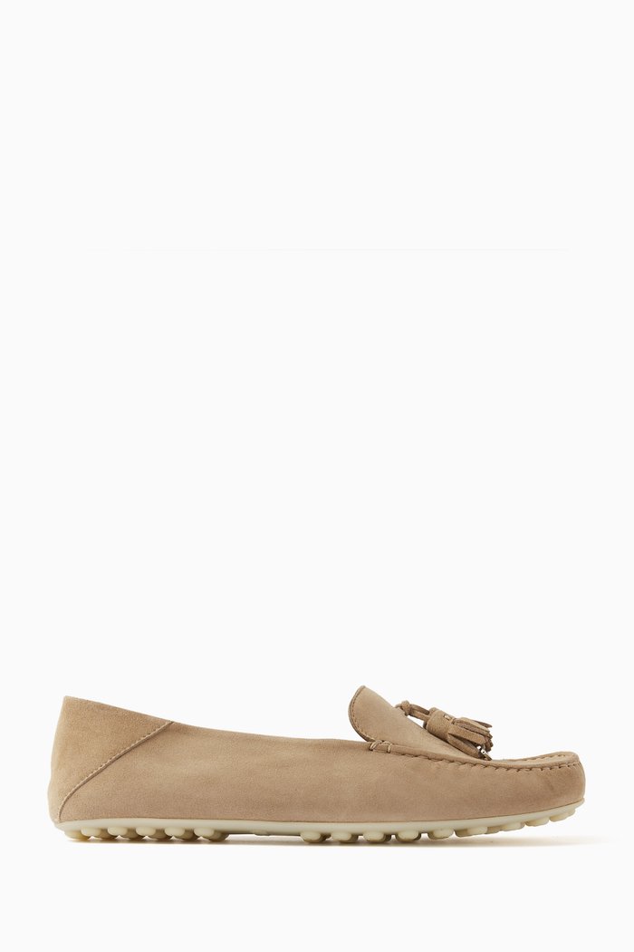 

Dot Sole Loafers in Suede Goatskin, Neutral