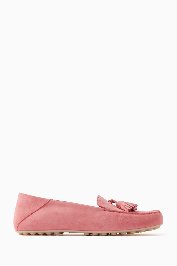 

Dot Sole Loafers in Suede Goatskin, Pink