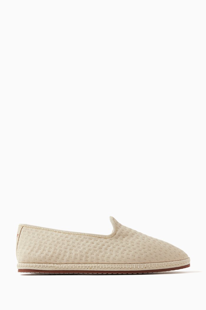 

Laguna Furlane Slippers in Linen, Neutral