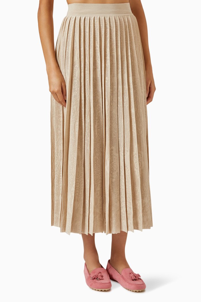 

Cajamarca Midi Skirt in Virgin Wool, Neutral