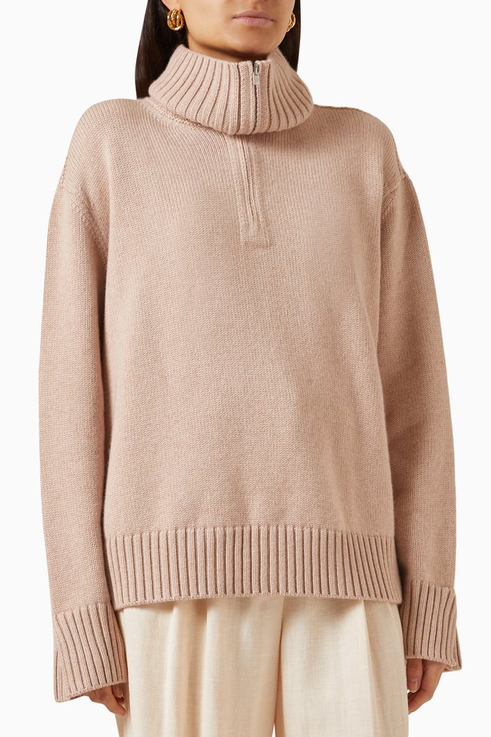

Parksville Turtleneck Sweater in Cashmere, Pink