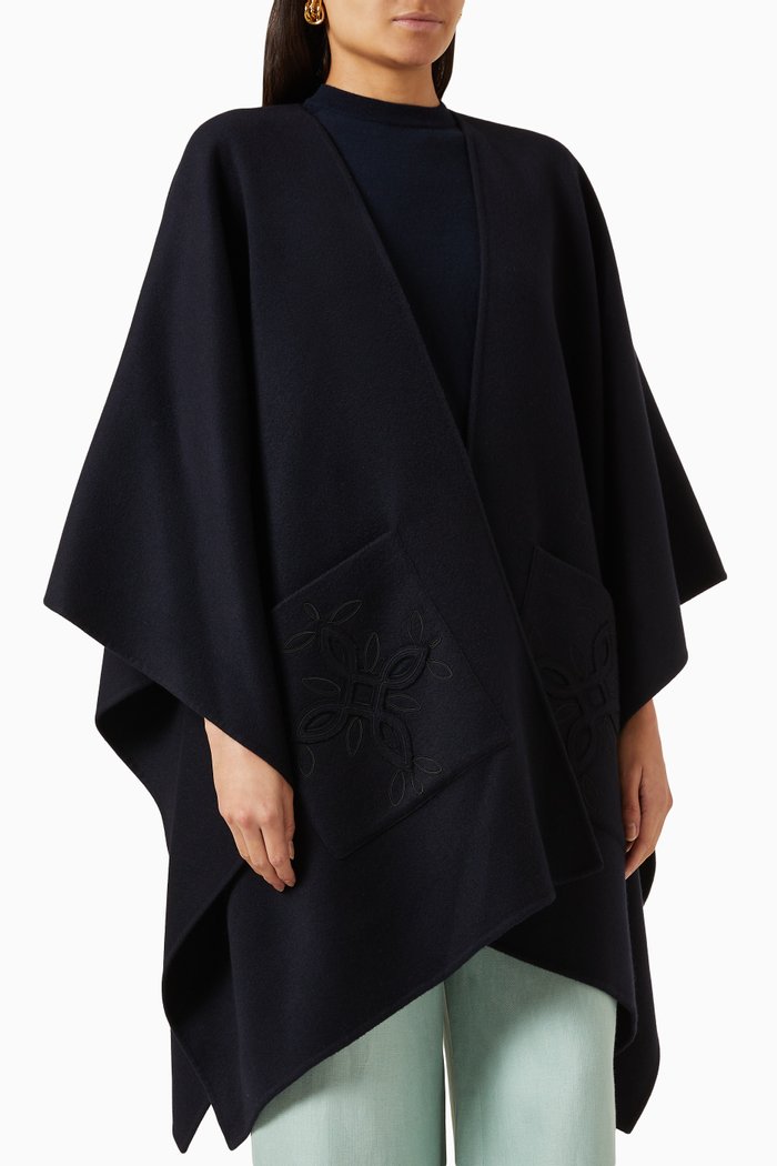 

Teodora Cape in Cashmere, Blue