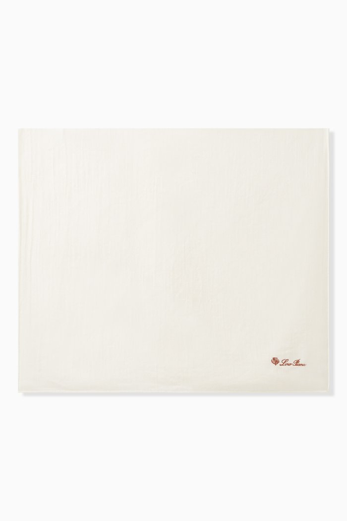 

Shayla 23 Stole in Silk, Wool & Cashmere, White