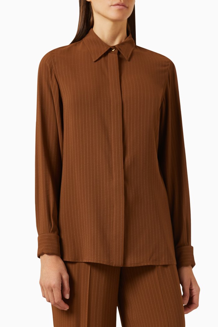 

Lea Shirt in Silk, Brown