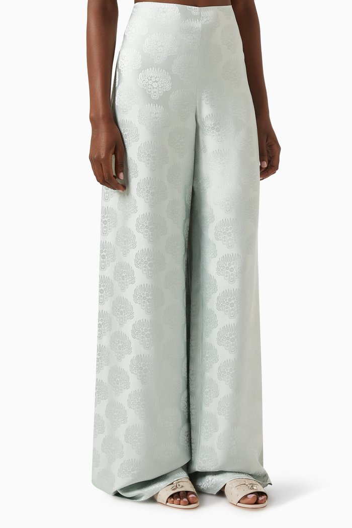 

Dresden Pants in Silk, Blue
