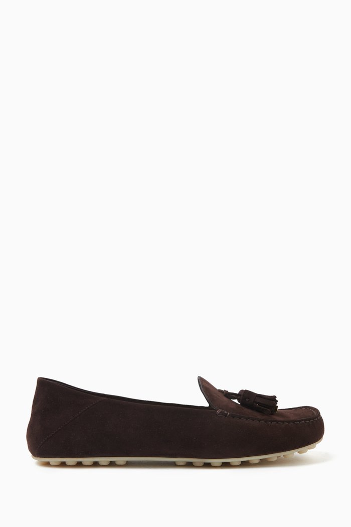 

Dot Sole Loafers in Suede Goatskin, Brown
