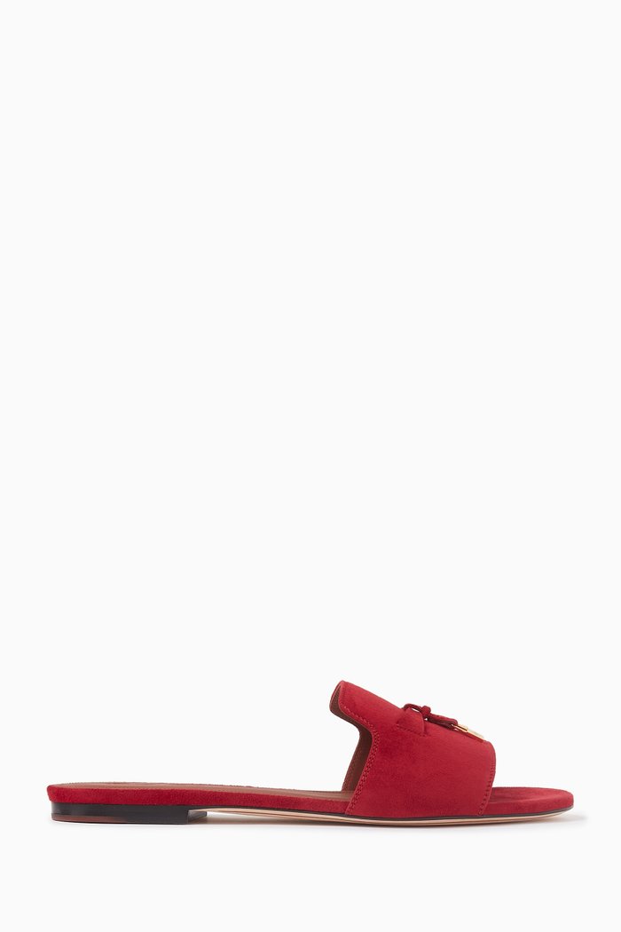 

Summer Charms Flats in Suede Goatskin, Red