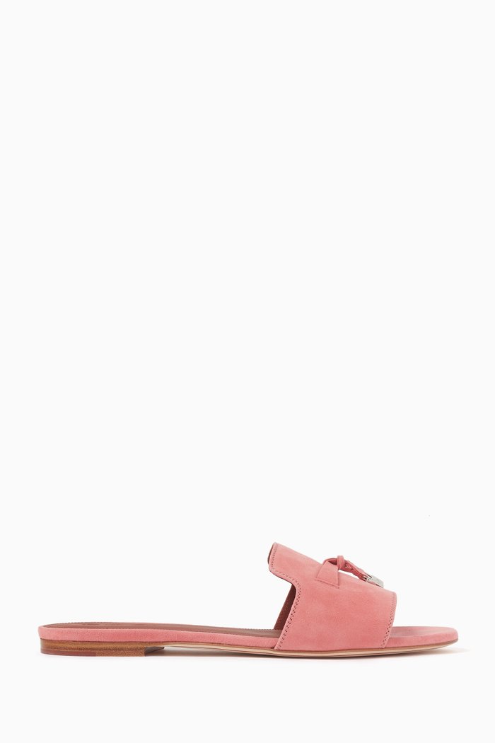 

Summer Charms Flats in Suede Goatskin, Pink