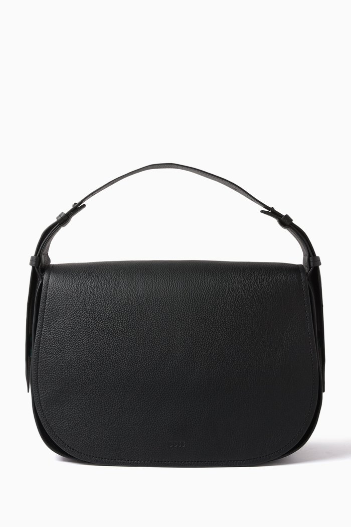 

Leti Shoulder Bag in Leather, Black