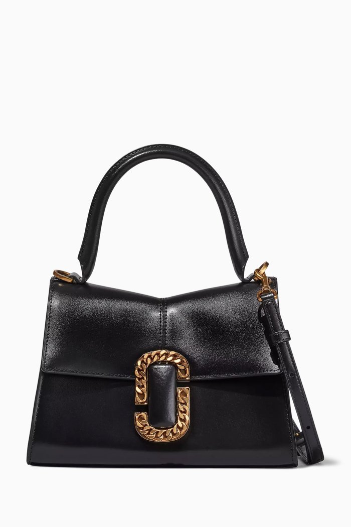 

The Small St. Marc Top-handle Bag in Leather, Black