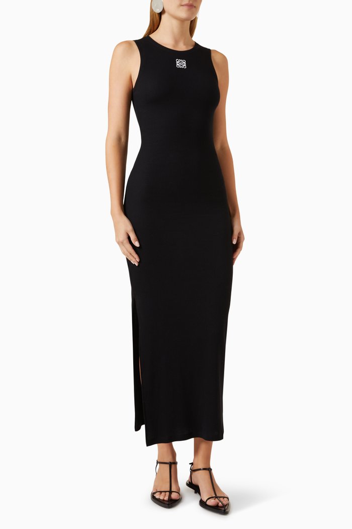 

Anagram Tank Maxi Dress in Ribbed cotton-jersey, Black
