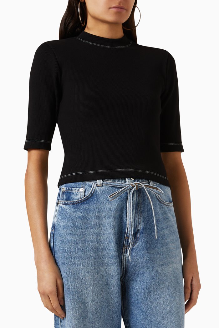 

Bram T-shirt in Cotton-rib, Black