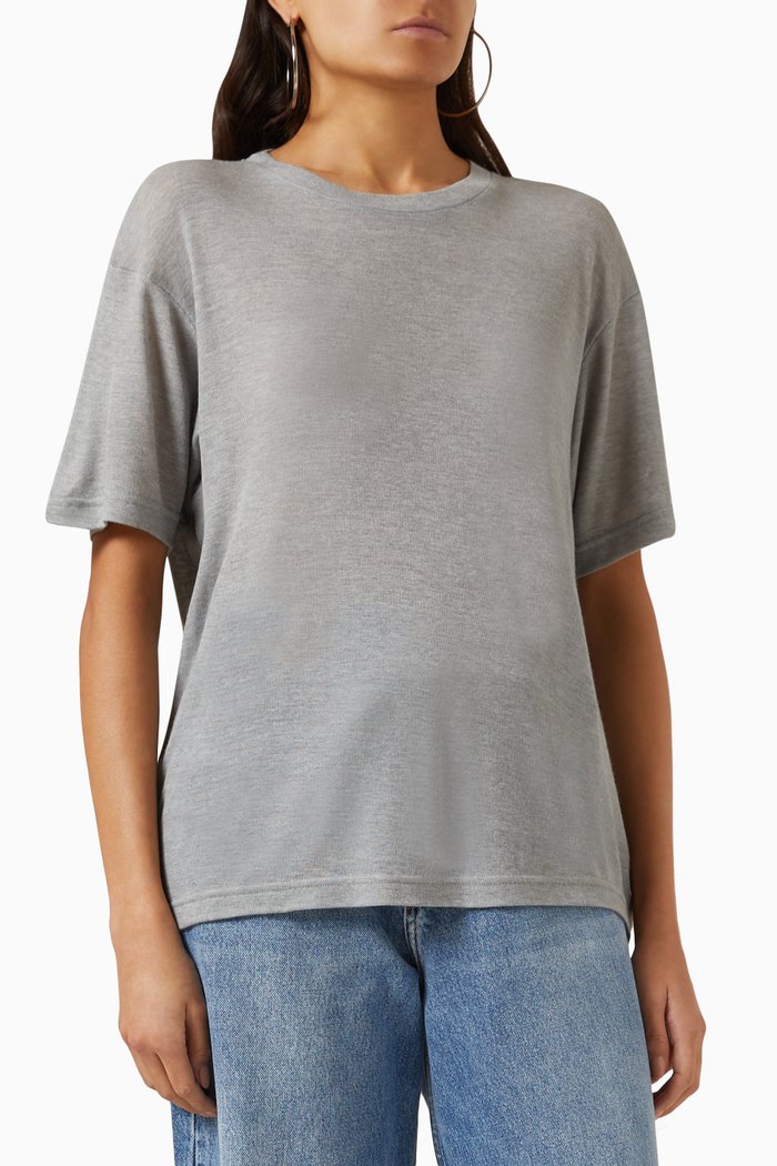 Parry T-shirt in Soft-wool, Grey