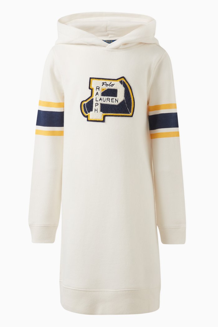

Logo Hoodie Dress in Cotton, Neutral