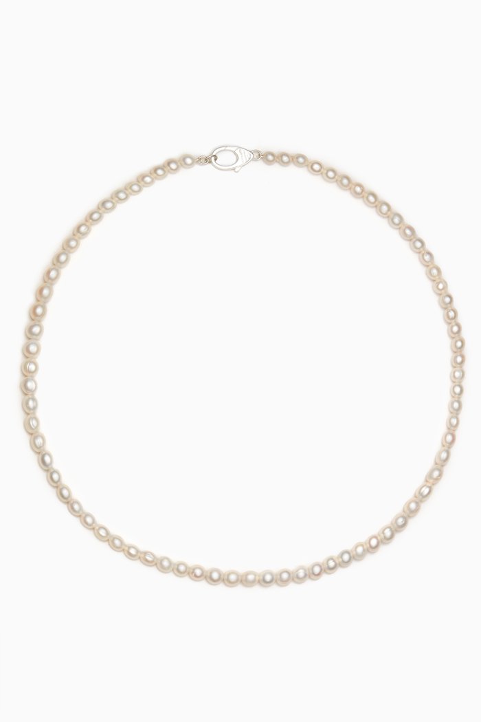 

Classic Freshwater Pearl Necklace in Sterling Silver, White
