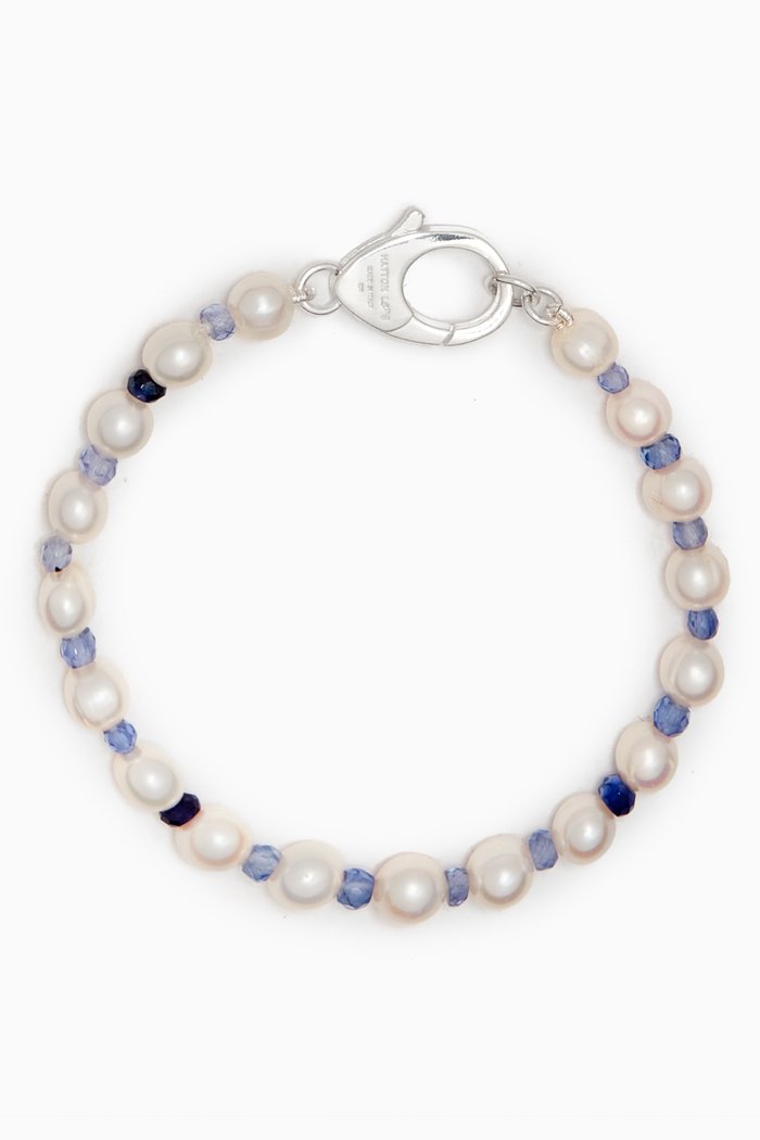 

Gradient Crystal & Pearl Bracelet in Sterling Silver