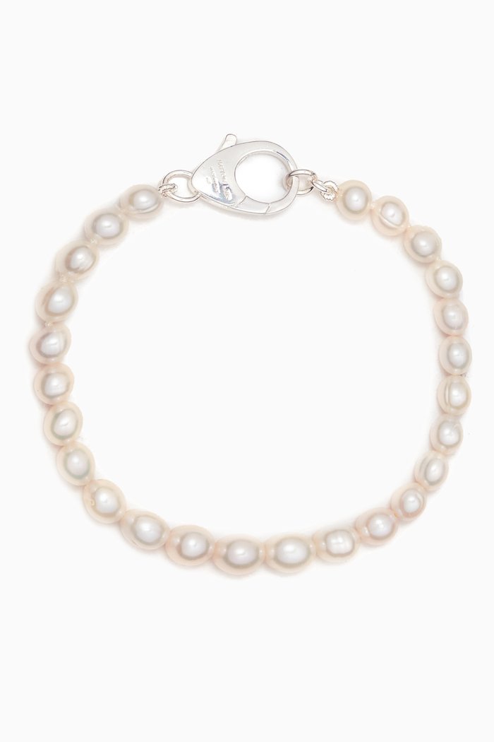 

Classic Freshwater Pearl Bracelet in Sterling Silver, White