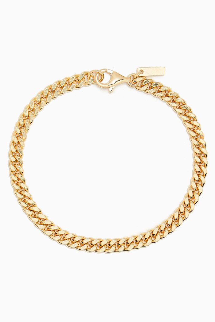 

Mini Cuban Bracelet in 18kt Gold-plated Sterling Silver