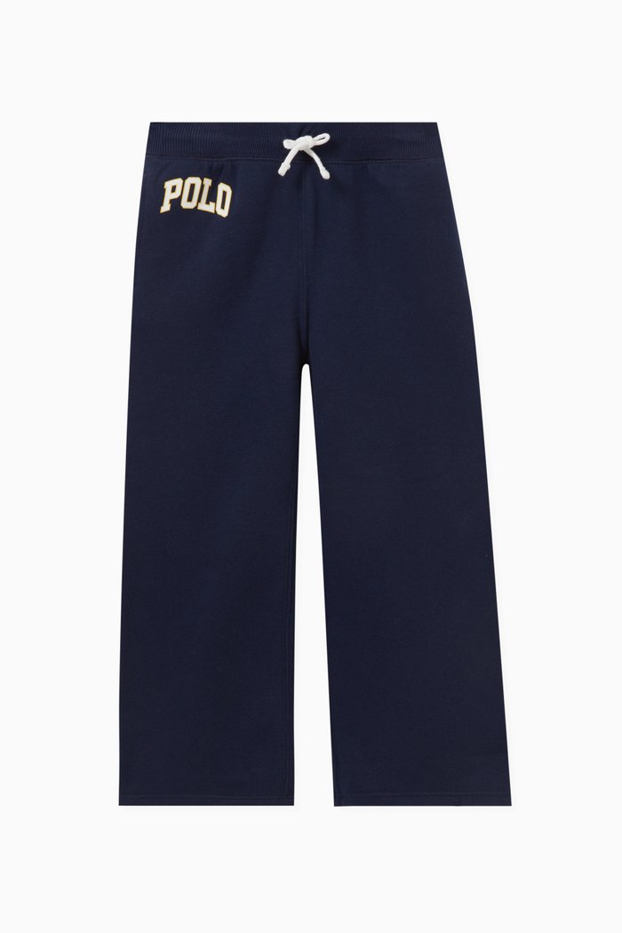 

Logo Wide-leg Sweatpants in Cotton, Blue