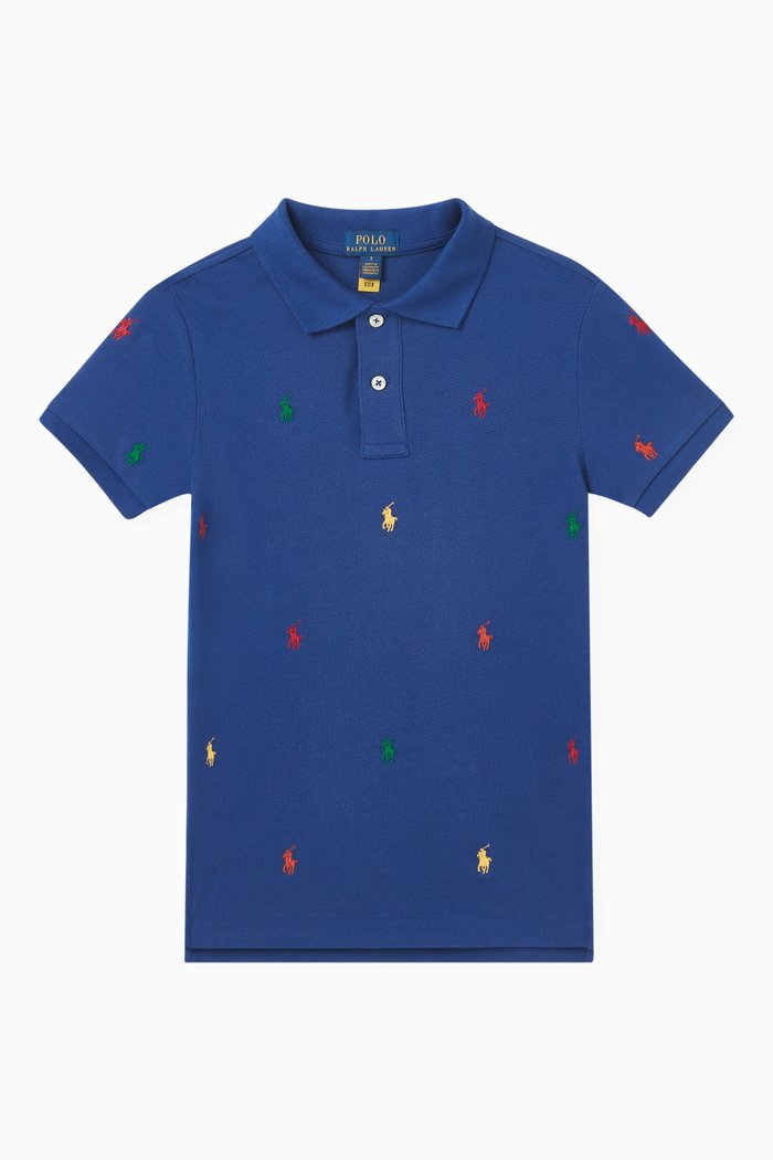 

Polo Shirt in Cotton-piqué, Blue