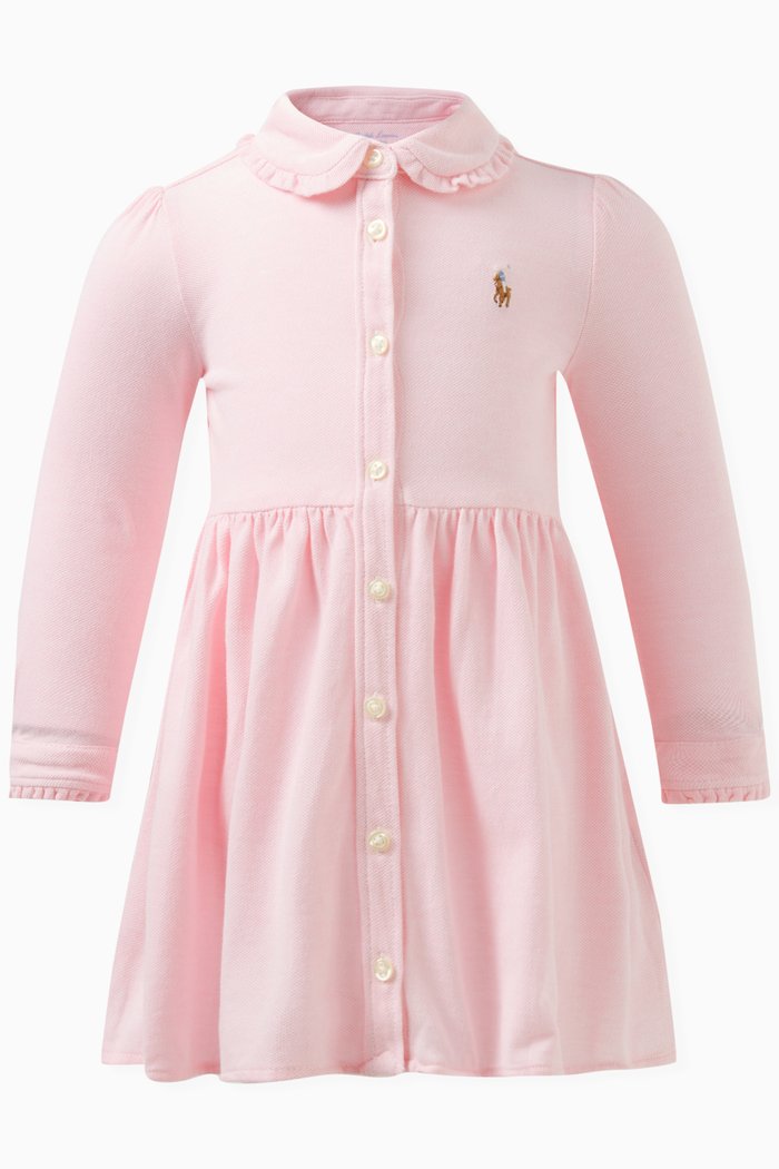 

Polo Dress & Bloomers Set in Cotton, Pink