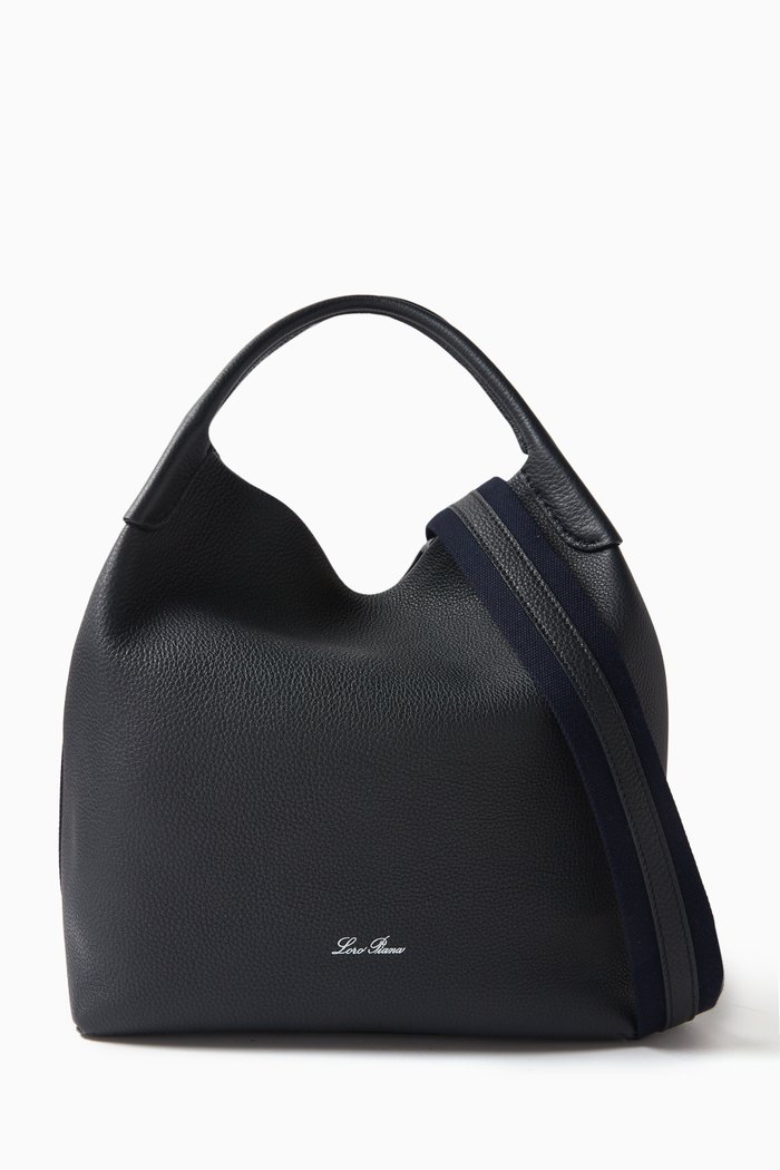 

Micro Bale Crossbody Bag in Calfskin, Blue