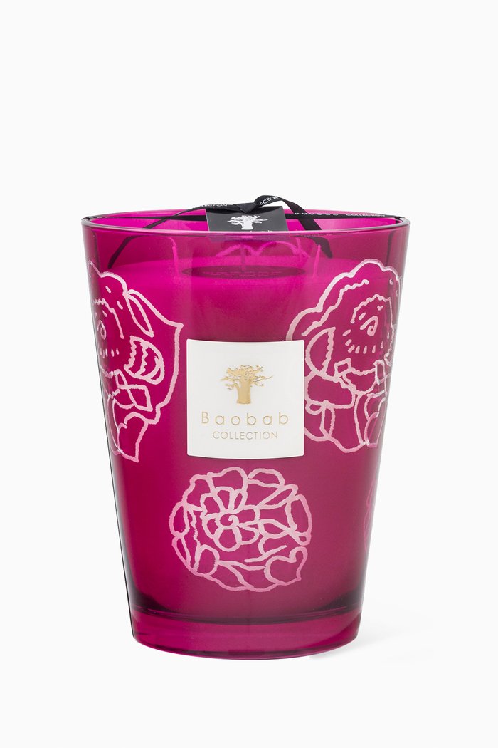 

Roses Burgundy Max 24 Candle Collectible, 3000g, Colourless