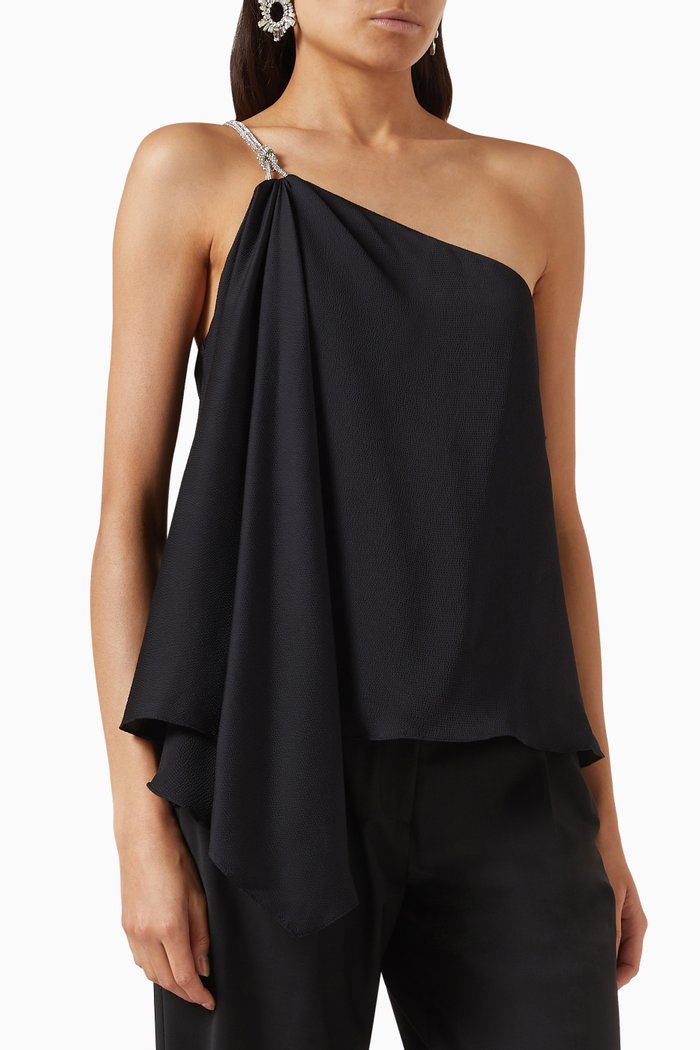 

Rue One-shoulder Top, Black