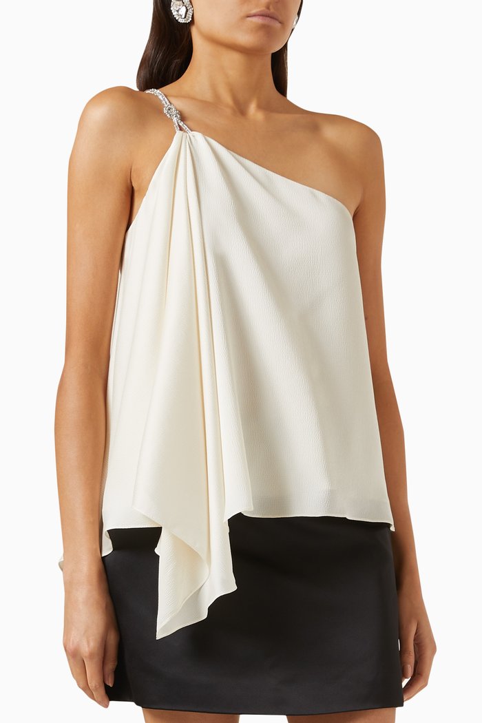 

Rue One-shoulder Top, Neutral