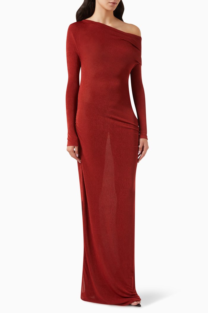 

Teresa Maxi Dress in Jersey, Orange