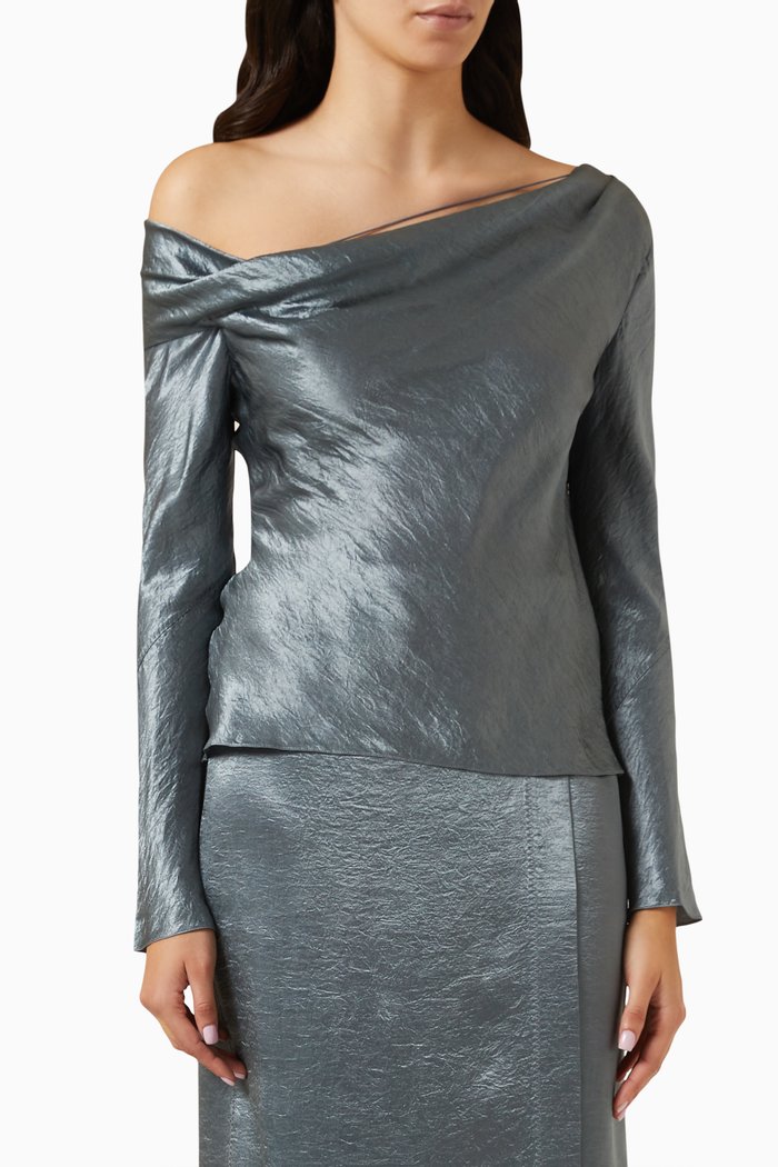 

Madlen Over-Shoulder Top, Grey